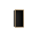 Hansgrohe - XtraStoris Individual Wall Niche Matte Black with Design Frame 12''x 6''x 4'' in Brushed Bronze - Brushed Bronze