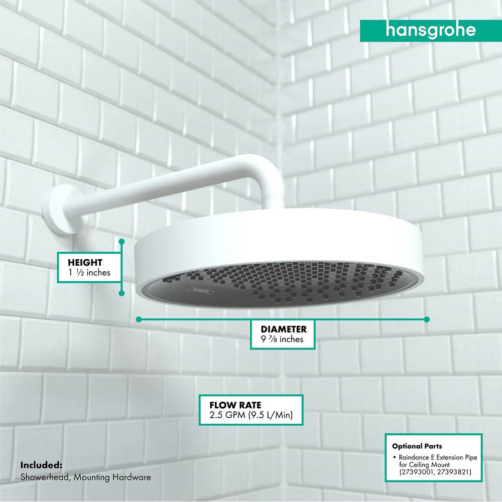 Rainfinity Showerhead 250 1-Jet, 2.5 GPM in Chrome
