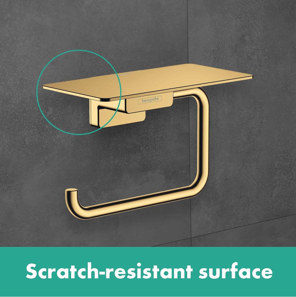 AddStoris Toilet Paper Holder with Shelf in Chrome