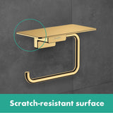 AddStoris Toilet Paper Holder with Shelf in Chrome