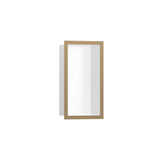 Hansgrohe - XtraStoris Individual Wall Niche Matte White with Design Frame 12''x 6''x 4''  in Brushed Bronze - Brushed Bronze