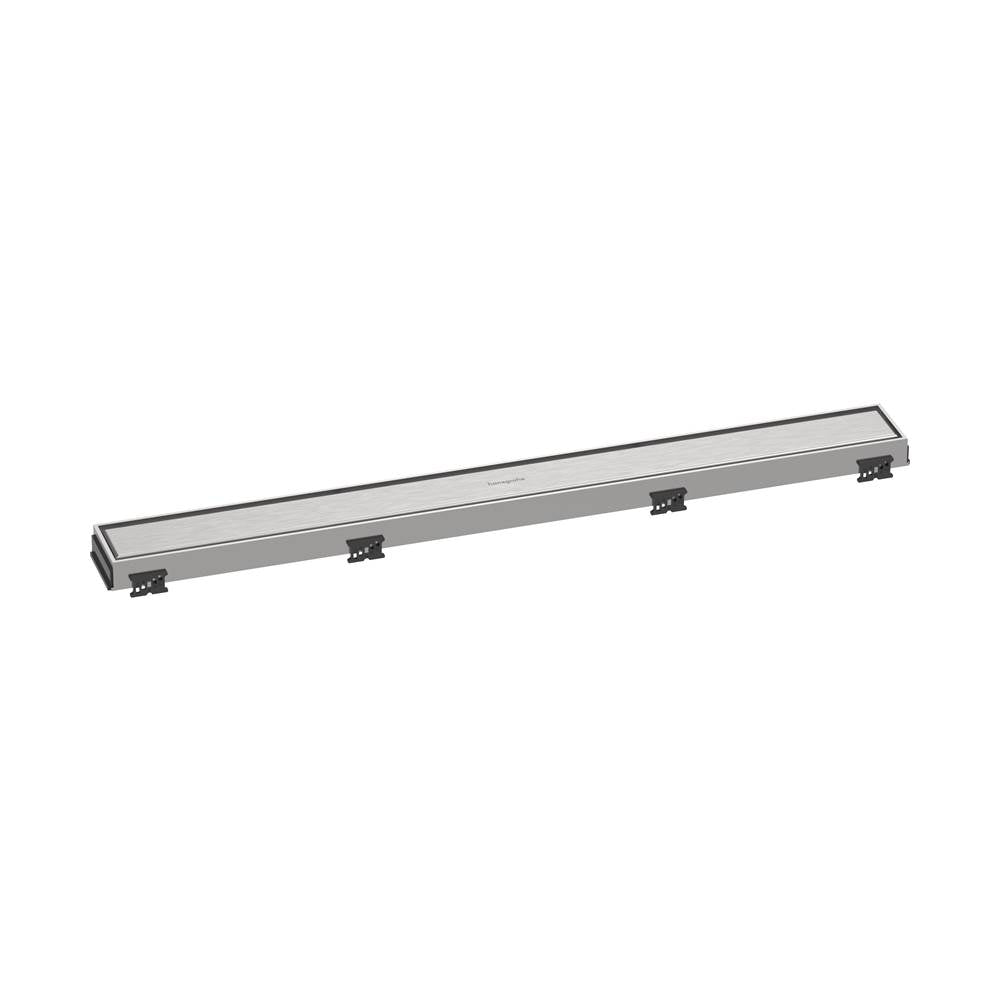 Hansgrohe - RainDrain Match Trim for 27 5/8'' Rough with Height Adjustable Frame in Brushed Stainless Steel - Brushed Stainless Steel