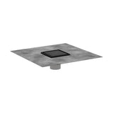Hansgrohe - RainDrain Brilliance Point Drain Set 4''x 4'' Trim Tileable Rear Cover and Rough in Matte Black - Matte Black