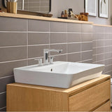 Rebris E Widespread Faucet 110 with Pop-Up Drain, 1.2 GPM in Chrome