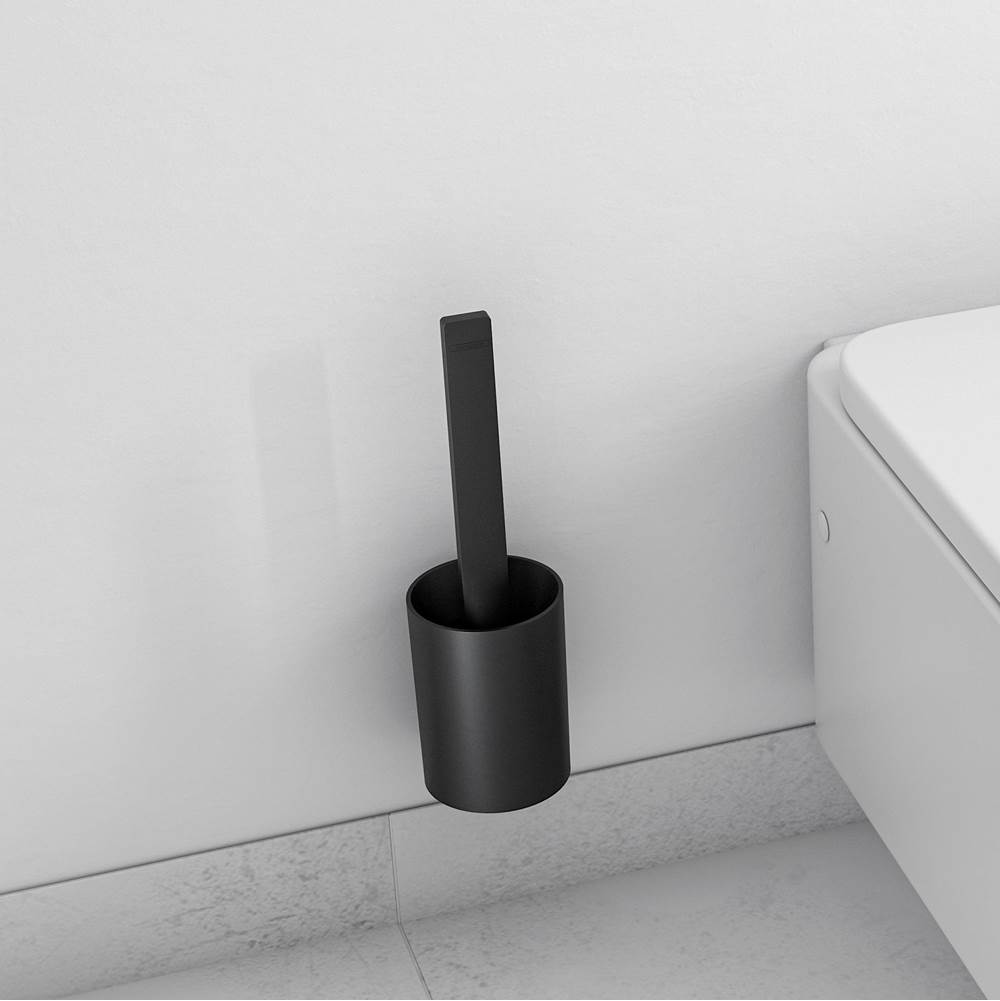 WallStoris Toilet Brush Holder in Matte Black
