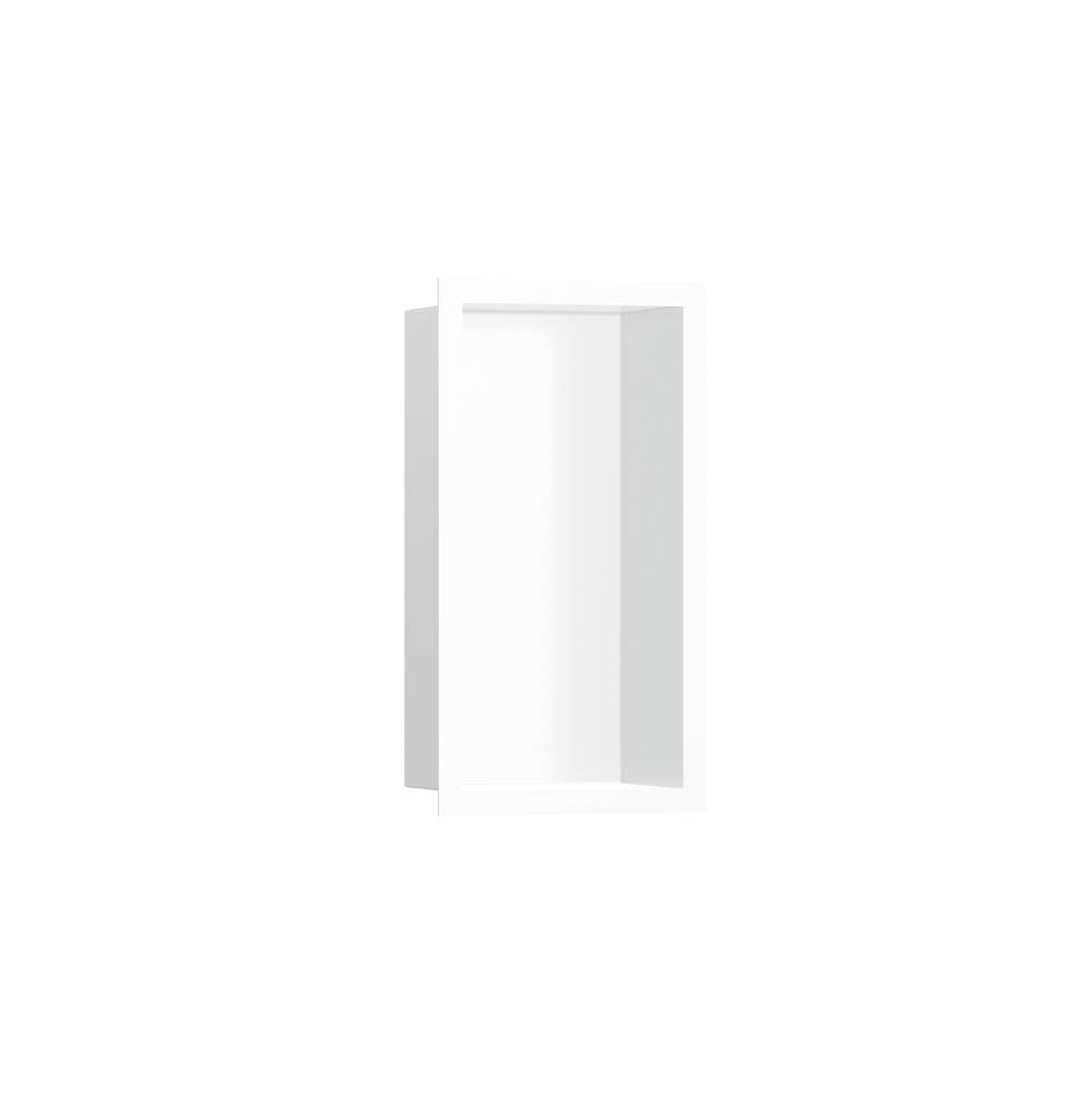 Hansgrohe - XtraStoris Individual Wall Niche Matte White with Design Frame 12''x 6''x 4''  in Matte White - Matte White
