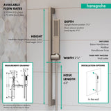Pulsify E Wallbar Set 100 1-Jet 24'', 2.5 GPM in Chrome