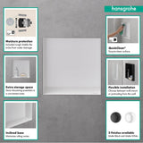 XtraStoris Minimalistic Wall Niche Frameless 12''x 12''x 5.5''  in Matte Black