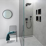 XtraStoris Minimalistic Wall Niche Frameless 12''x 12''x 4''  in Matte Black