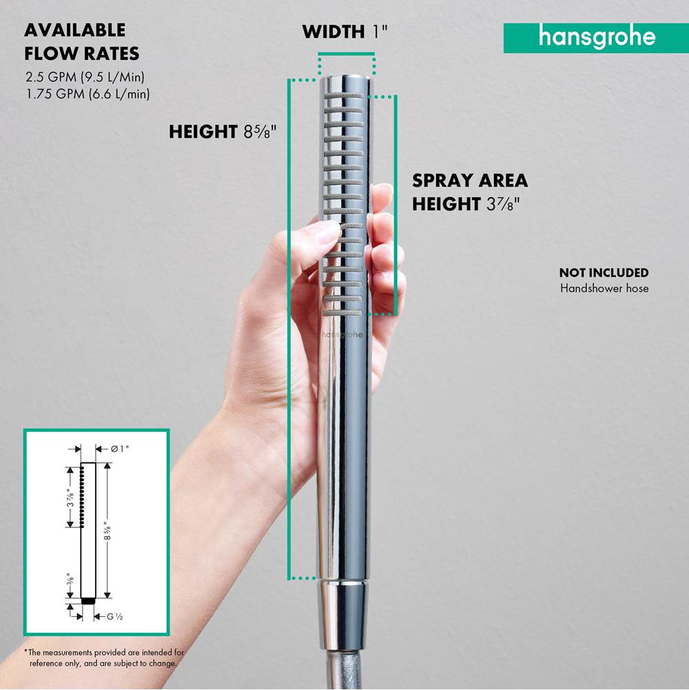 Pulsify S Baton Handshower 100 1-Jet, 2.5 GPM in Chrome