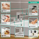 Rebris E Widespread Faucet 110 with Pop-Up Drain, 1.2 GPM in Chrome