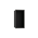 Hansgrohe - XtraStoris Individual Wall Niche Matte Black with Design Frame 12''x 6''x 4'' in Brushed Black Chrome - Brushed Black Chrome