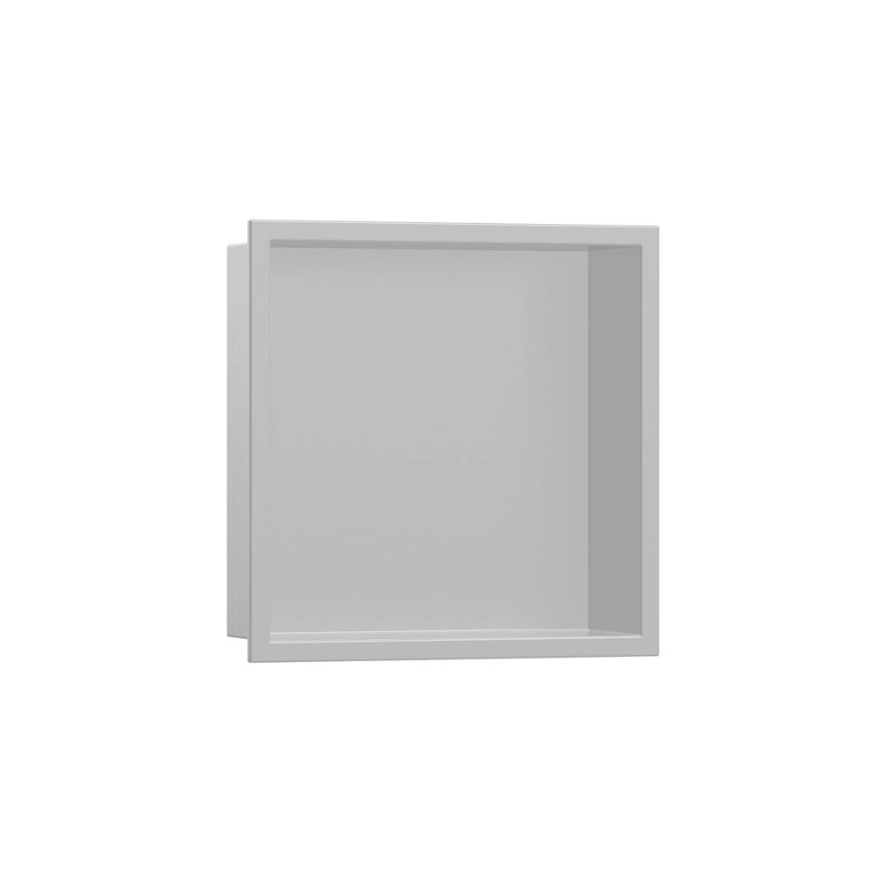 Hansgrohe - XtraStoris Original Wall Niche with Frame 12''x 12''x 5.5'' in Concrete Grey - Concrete Grey