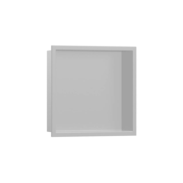 Hansgrohe - XtraStoris Original Wall Niche with Frame 12''x 12''x 5.5'' in Concrete Grey - Concrete Grey