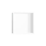 Hansgrohe - XtraStoris Individual Wall Niche Matte White with Design Frame 12''x 12''x 4''  in Matte White - Matte White