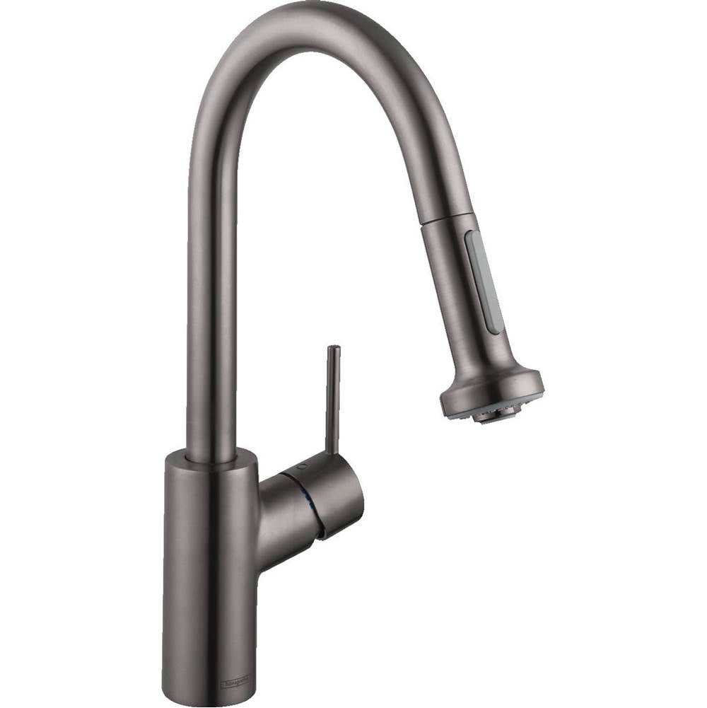 Hansgrohe - Talis SÂ² Prep Kitchen Faucet, 2-Spray Pull-Down, 1.75 GPM in Brushed Black Chrome - Brushed Black Chrome