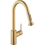 Hansgrohe - Talis SÂ² HighArc Kitchen Faucet, 2-Spray Pull-Down, 1.5 GPM in Brushed Gold Optic - Brushed Gold Optic