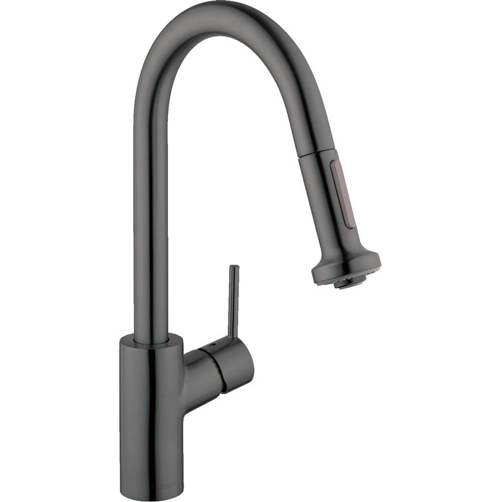 Hansgrohe - Talis SÂ²  HighArc Kitchen Faucet, 2-Spray Pull-Down, 1.75 GPM in Brushed Black Chrome - Brushed Black Chrome