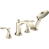 Hansgrohe - Locarno 4-Hole Roman Tub Set Trim with 1.75 GPM Handshower in Polished Nickel - Polished Nickel