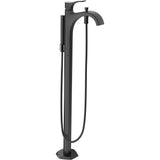 Hansgrohe - Locarno Freestanding Tub Filler Trim with 1.75 GPM Handshower in Matte Black - Matte Black