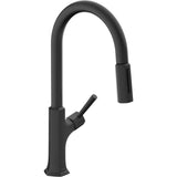 Hansgrohe - Locarno HighArc Kitchen Faucet, 2-Spray Pull-Down, 1.75 GPM in Matte Black - Matte Black
