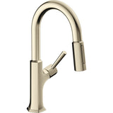 Hansgrohe - Locarno Prep Kitchen Faucet, 2-Spray Pull-Down, 1.75 GPM in Polished Nickel - Polished Nickel