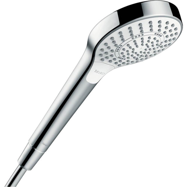 Hansgrohe - Croma Select S Handshower 110 3-Jet, 2.5 GPM in White / Chrome - White With Chrome