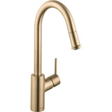 Hansgrohe - Talis SÂ²  HighArc Kitchen Faucet, 1-Spray Pull-Down, 1.75 GPM in Brushed Gold Optic - Brushed Gold Optic