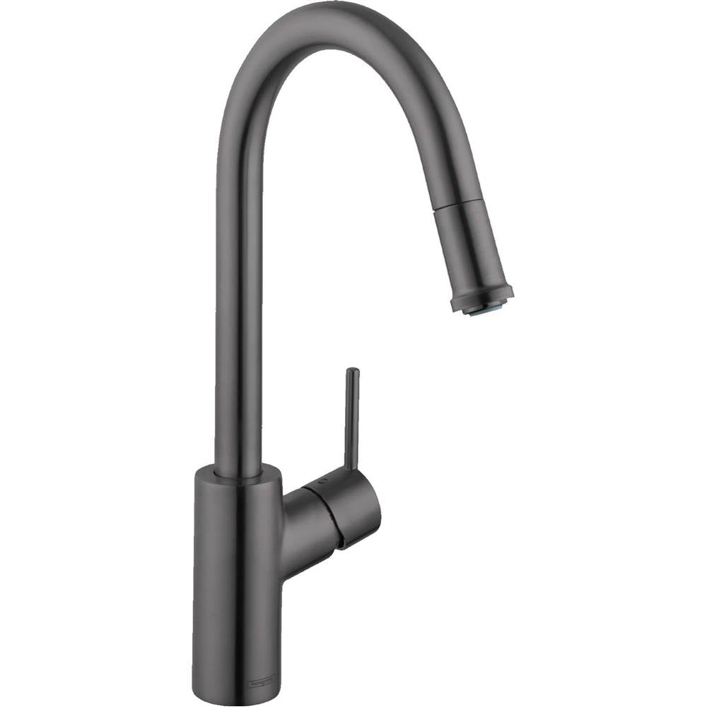 Hansgrohe - Talis SÂ²  HighArc Kitchen Faucet, 1-Spray Pull-Down, 1.75 GPM in Brushed Black Chrome - Brushed Black Chrome