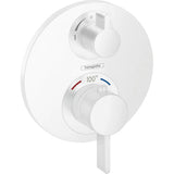 Hansgrohe - Ecostat S Thermostatic Trim with Volume Control in Matte White - Matte White