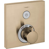 Hansgrohe - ShowerSelect Thermostatic Trim for 1 Function, Square in Brushed Bronze - Brushed Bronze