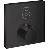 Hansgrohe - ShowerSelect Thermostatic Trim for 1 Function, Square in Matte Black - Matte Black