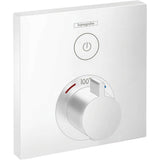 Hansgrohe - ShowerSelect Thermostatic Trim for 1 Function, Square in Matte White - Matte White