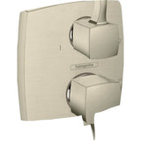 Hansgrohe - Ecostat Classic Pressure Balance Trim Classic Square with Diverter in Brushed Nickel - Brushed Nickel