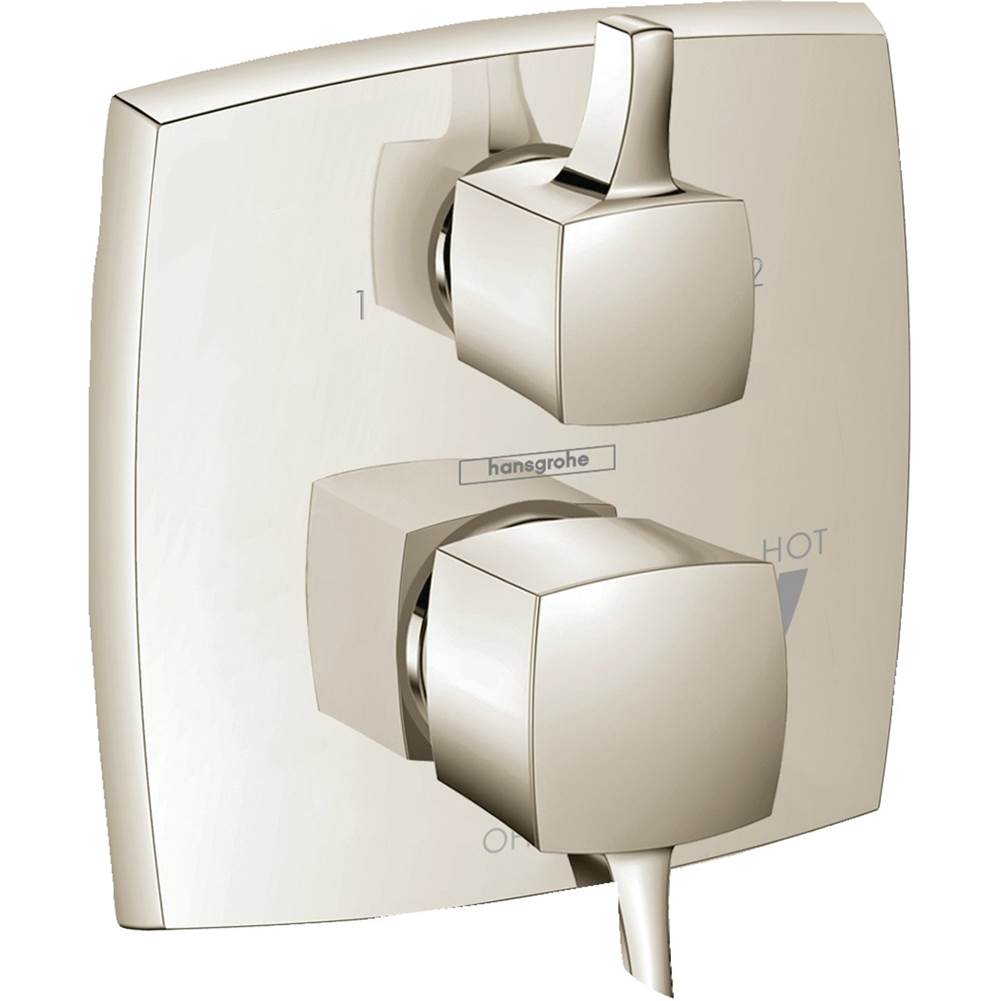 Hansgrohe - Ecostat Classic Pressure Balance Trim Classic Square with Diverter in Polished Nickel - Polished Nickel