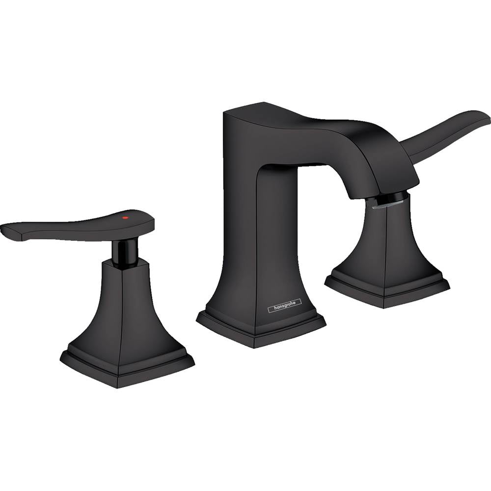 Hansgrohe - Metropol Classic Widespread Faucet 110 with Lever Handles and Pop-Up Drain, 1.2 GPM in Matte Black - Matte Black