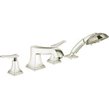 Hansgrohe - Metropol Classic 4-Hole Roman Tub Set Trim with Lever Handles and 1.8 GPM Handshower in Polished Nickel - Polished Nickel