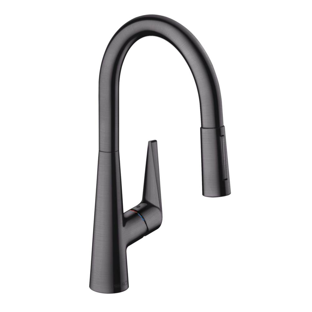 Hansgrohe - Talis S HighArc Kitchen Faucet, 2-Spray Pull-Down, 1.75 GPM in Brushed Black Chrome - Brushed Black Chrome