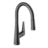 Hansgrohe - Talis S HighArc Kitchen Faucet, 2-Spray Pull-Down, 1.75 GPM in Brushed Black Chrome - Brushed Black Chrome