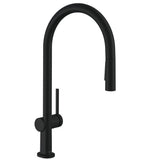 Hansgrohe - Talis N HighArc Kitchen Faucet, O-Style 2-Spray Pull-Down, 1.5 GPM in Matte Black - Matte Black