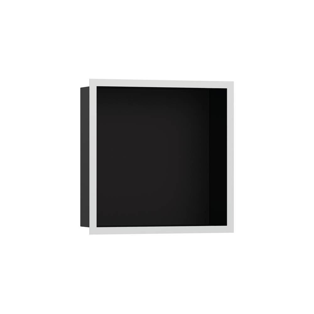 Hansgrohe - XtraStoris Individual Wall Niche Matte Black with Design Frame 12''x 12''x 4'' in Matte White - Matte White