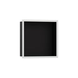 Hansgrohe - XtraStoris Individual Wall Niche Matte Black with Design Frame 12''x 12''x 4'' in Matte White - Matte White