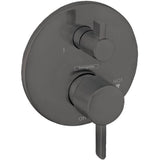 Hansgrohe - EcoStat Pressure Balance Trim S with Diverter in Brushed Black Chrome - Brushed Black Chrome