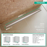RainDrain Match Trim for 47 1/4'' Rough with Height Adjustable Frame in Chrome