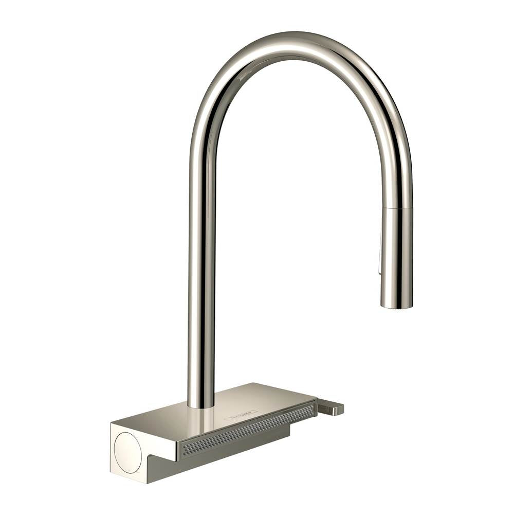 Hansgrohe - Aquno Select HighArc Kitchen Faucet, 3-Spray Pull-Down, 1.75 GPM in Polished Nickel - Polished Nickel