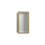 Hansgrohe - XtraStoris Individual Wall Niche Brushed Stainless Steel with Design Frame 12''x 6''x 4''  in Brushed Bronze - Brushed Bronze