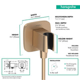FixFit Q Wall Outlet with Handshower Holder in Chrome