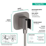 FixFit Q Wall Outlet with Handshower Holder in Chrome