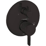 Hansgrohe - EcoStat Pressure Balance Trim S with Diverter in Matte Black - Matte Black