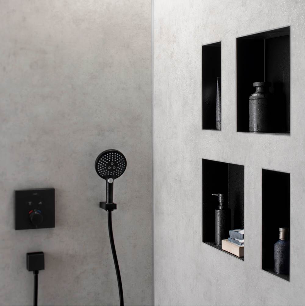 XtraStoris Minimalistic Wall Niche Frameless 12''x 12''x 4''  in Matte Black